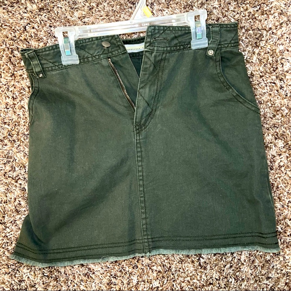 Hunter Green Mini Skirt